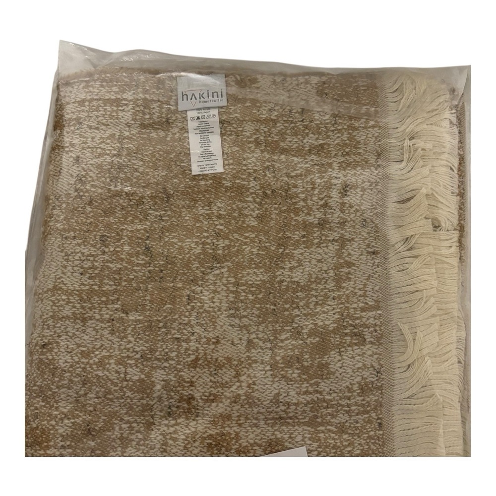 Hakini Luxury Turkish Blanket Yellow Fall Farmhouse Soft‎ NEW 57" x 72"